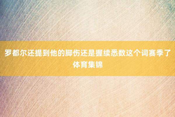 罗都尔还提到他的脚伤还是握续悉数这个词赛季了体育集锦