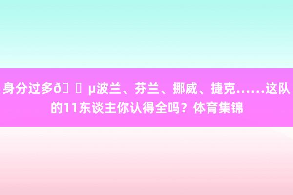 身分过多😵波兰、芬兰、挪威、捷克……这队的11东谈主你认得全吗？体育集锦